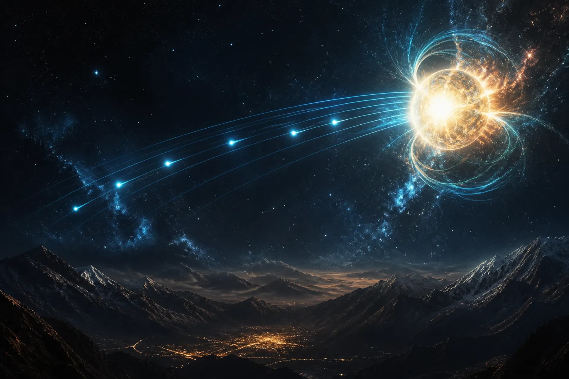 Magnetic sun and craft trails