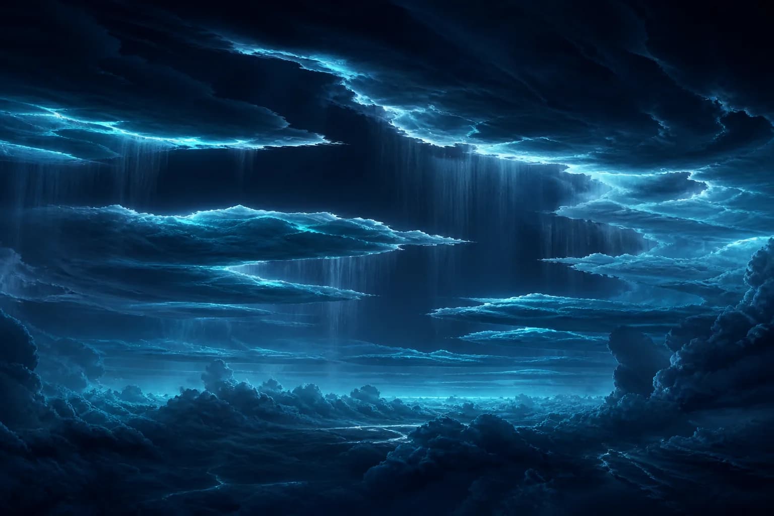 Wind–Cloud Spirit Realm: cloud plates opening and closing